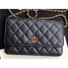 High Quality Chanel Chain Infinity Wallet On Chain WOC Bag AP0724 Black 2019 CE00722