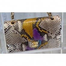 Hot Fake Chanel Python Classic Flap Medium Bag A1112 02 CE02906