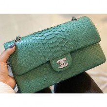 Hot Knockoff Chanel Python Classic Flap Medium Bag A1112 40 CE00693
