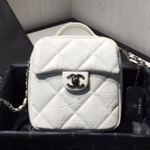 Imitation Chanel Quilted Vintage Leather Camera Case Bag AS1323 White 2020 Collection CE02178