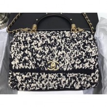 Imitation Chanel Tweed Coco Handle Bag with Chain 2019 CE02199