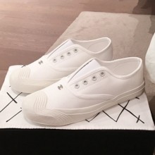 Imitation High Quality Chanel Vintage Canvas Slip-on Sneakers White 2020 Collection CE00786