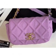 Imitation Top Chanel 19 Jersey Waist Bag AS1163 Mauve 2020 CE01844