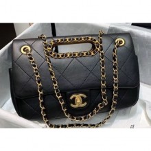 Knockoff Chanel Chain Small Flap Bag AS1466 Black 2020 CE01170