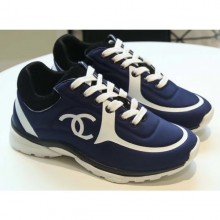 Knockoff Chanel Lycra Sneakers G34765 Blue 2019 CE00863