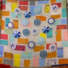 Knockoff Chanel Square silk Scarf 90x90cm 02 2019 CE01624
