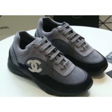 Knockoff Chanel Suede Calfskin Sneakers G34360 Gray 2019 CE02913