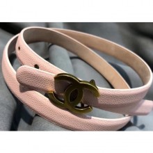 New Chanel CC Belt 15mm Width Pink 2018 CE00599