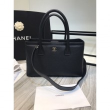 Replica Chanel Calfskin & Silver-Tone Metal A91868 black CE01734