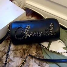 Replica Chanel Calfskin Barrel Clutch/Crossbodody Bag AS1531 Black 2019 Collection CE02885