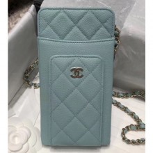 Replica Chanel Classic Clutch with Chain Bag AP0990 Grained Dusty Green 2020 CE02513
