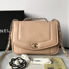Replica Chanel Lambskin Medium Flap Bag AS1178 Beige 2019 Collection CE04212