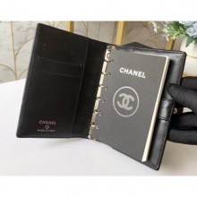 Replica Chanel Quilting Small Notebook Cover A012 Lambskin Black CE02259