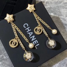 Replica Chanel Resin CC Long Tassel Earrings AB2554 2019 Collection CE01947