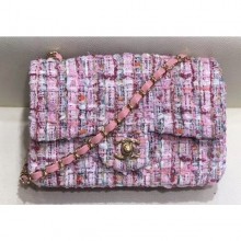 Replica Chanel Tweed Mini Classic Flap Bag A69900 Pink 2019 CE00829