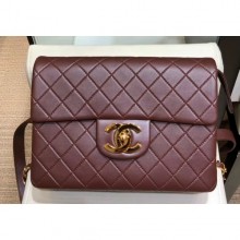 Replica Chanel Vintage Flap Backpack Bag Burgundy 2019 CE03841