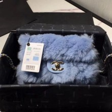 Replica Fashion Chanel Shearling Lambskin Small Flap Bag AS1199 Blue 02 2019 Collection CE01323