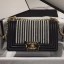 AAA 1:1 Chanel Pearl Calfskin Small Boy Flap Bag A67085 Black 2019 Collection CE00792