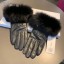 AAA Chanel Lambskin Fox Fur CC Gloves 46 Black 2019 Collection CE01078