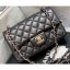 AAA Chanel Original Quality Small Classic Flap Bag 1116 in Sheepskin Black with Silver Hardware CE03304