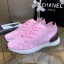 AAA Chanel Quilted Knit Fabric Sneakers G35549 Light Pink 2020 Collection CE03836