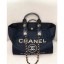 AAA Replica Chanel Deauville Lurex Canvas Large Shopping Bag A93786 Navy Blue/Gold 2019 Collection CE01305