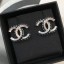 AAA Replica Chanel Double Square Crystal CC Earrings Crystal White/Dark Blue 2019 Collection CE02996