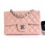 Best Chanel Caviar Leather Small Classic Flap Bag A1116 Light Pink/Silver CE01547