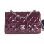 Best Chanel Patent Leather Small Classic Flap Bag A1116 Burgundy/Silver CE01842