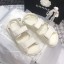 Best Chanel Strap Flat Sandals White 2020 Collection CE01652