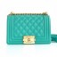 Best Quality Chanel Quilted Calfskin Small Boy Flap Bag A67085 Green 2019 Collection CE04191