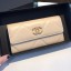 Chanel 19 Goatskin Long Flap Wallet AP0955 Nude 2019 Collection CE00695