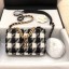 Chanel 19 Houndstooth Tweed Flap Bag and Coin Purse Black/White 2019 Collection CE00947