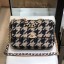 Chanel 19 Houndstooth Wool Tweed Large Flap Bag AS1161 Beige/Black 2019 Collection CE02548