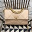 Chanel 19 Large Quilted Goatskin Flap Bag AS1161 Nude 2019 Collection CE00769
