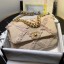 Chanel 19 Medium Maxi-Quilted Fringe Canvas Flap Bag AS1160 Beige 2020 Collection CE04155