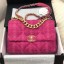 Chanel 19 Wool Tweed Large Flap Bag AS1161 Pink 2019 Collection CE04152