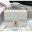 Chanel Acrylic Beads Goatskin Small Falp Bag AS0585 White 2020 Collection CE03313