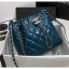 Chanel Aged Calfskin Drawstring Bag With Chain Edge AS1803 Blue 2020 Collection CE00718