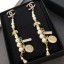 Chanel Bird Pearl Long Earrings White/Gold 2019 Collection CE03031