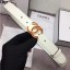 Chanel Calf Leather Belt with Red Buckle 30mm Width White 2018 CE02315