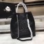 Chanel Calfskin & silver-Tone Metal 80761 black CE03445