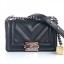 Chanel Calfskin Patchwork Chevron Small Boy Flap Bag A67086 Black 2019 Collection CE02442
