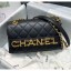 Chanel Calfskin Small Flap Bag With Logo Chain AS1490 Black 2020 Collection CE02051
