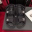 Chanel Canvas Strap Crystal CC Flat Sandals G3445 Black 2020 Collection CE02752