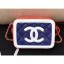 Chanel CC Filigree Grained Vanity Case Shoulder Mini Bag Blue/White/Orange 2019 CE04028