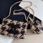 Chanel CC Houndstooth Tweed Wallet on Chain WOC and Coin Purse Beige/Black 2019 Collection CE03222