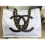 Chanel CC Logo Canvas Shopping Tote Bag White/Black 2019 CE03429