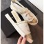 Chanel CC Logo Espadrilles Sandals White/Gold CE04245