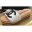 Chanel CC Logo Mules Slipper Sandals White Runway 2020 CE01805